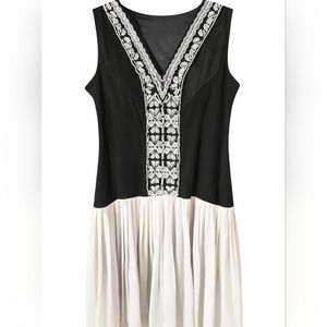 Jessica Simpson Cocktail Black Cream Lace Dress Sz 6 New